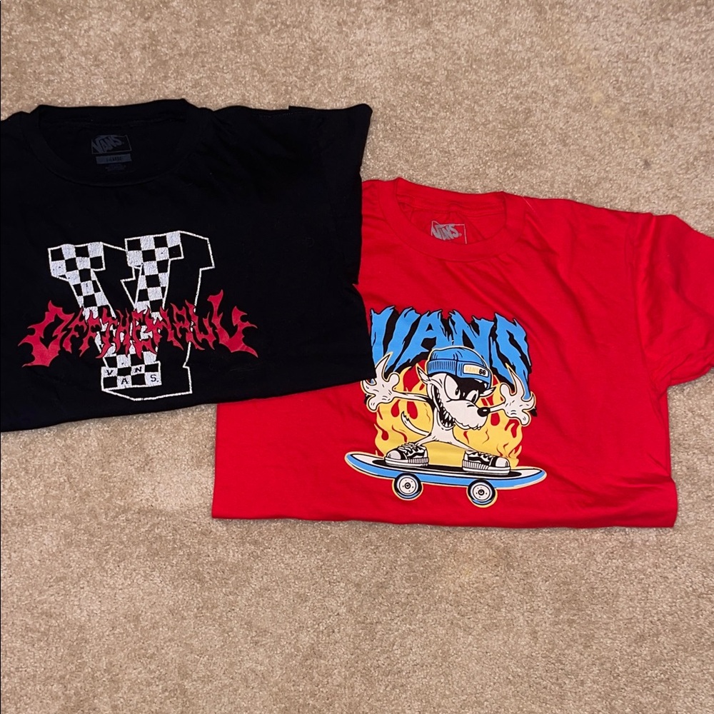 Vans Black and Red Graphic T-Shirts